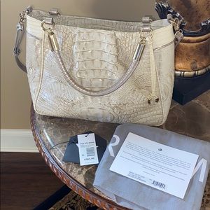 Brahmin Ruby Limestone Tri Texture Genuine Leather